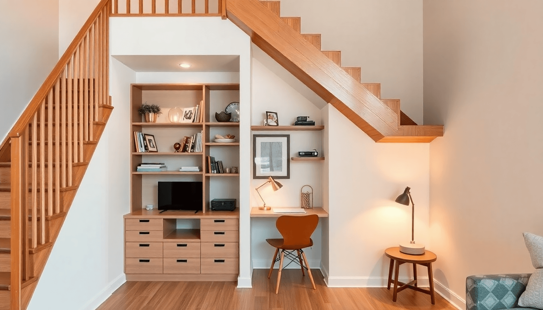 32 idées d’aménagement et de rangement sous-escalier Image de l’article