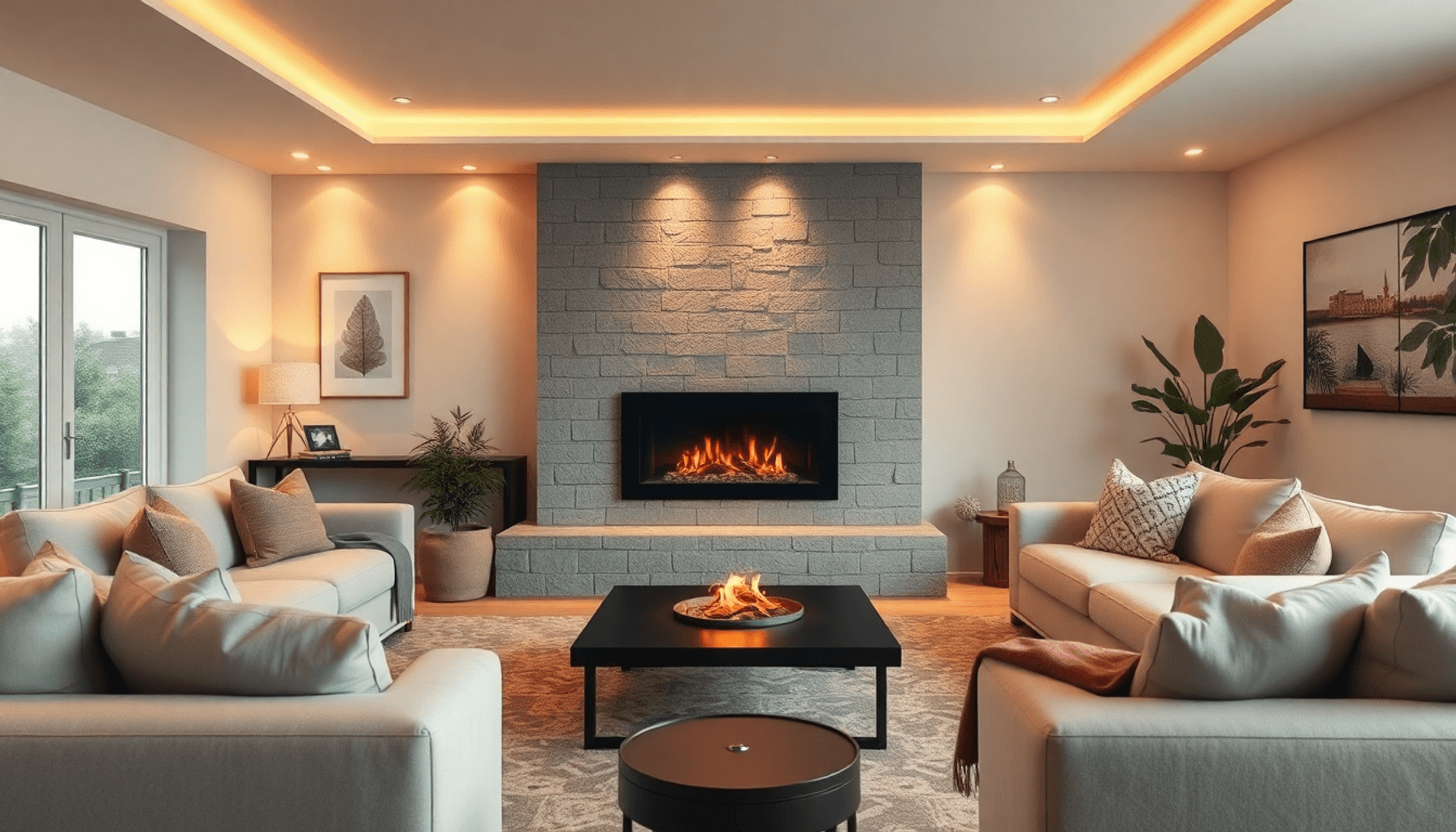 9 conseils pour l’agencement d’un salon avec cheminée