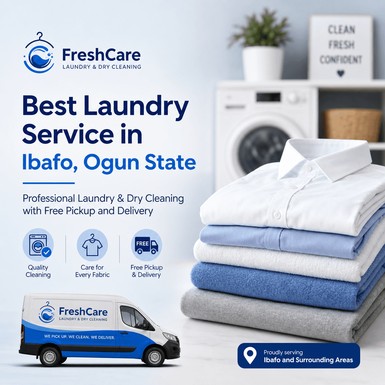 Best Laundry Service in Ibafo, Ogun State: Professional Laundry & Dry Cleaning with Free Pickup and Delivery