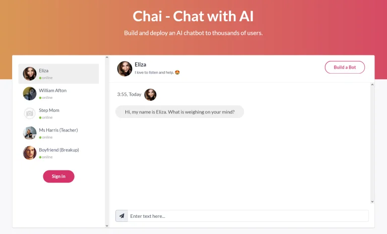 Chai AI SiteGPT as an alternative to ChatGPT for no-code chatbot