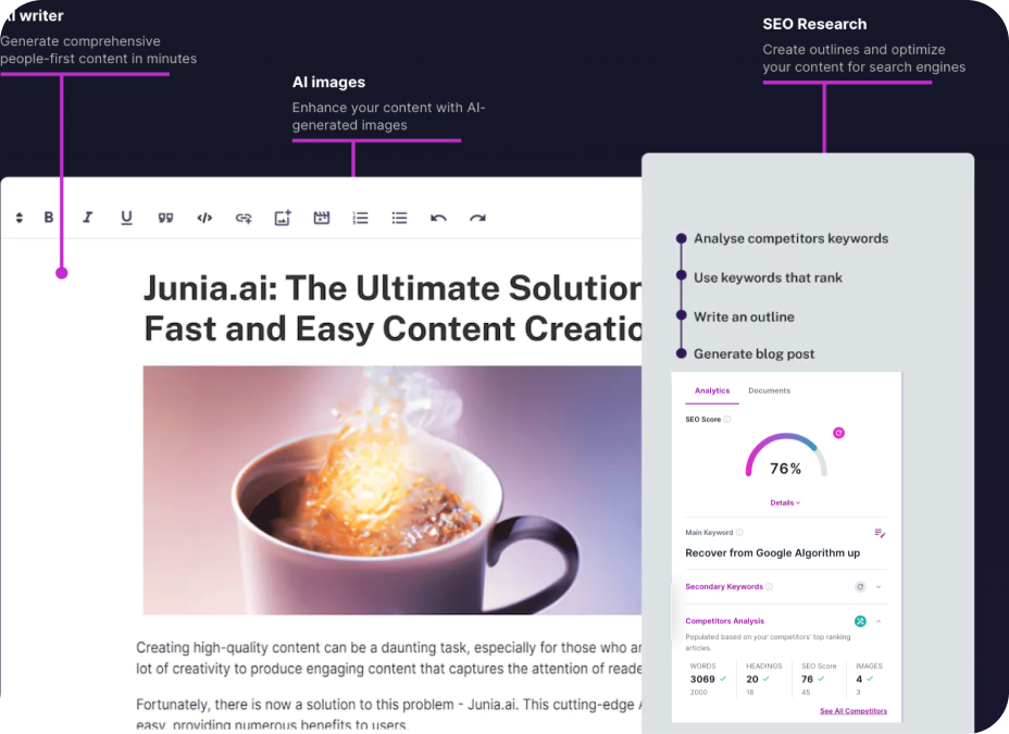 Junia AI's SEO Blog Post Workflow
