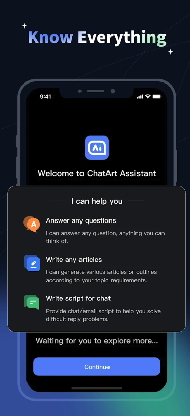 ChatArt AI as a Chatgpt alternative for writing