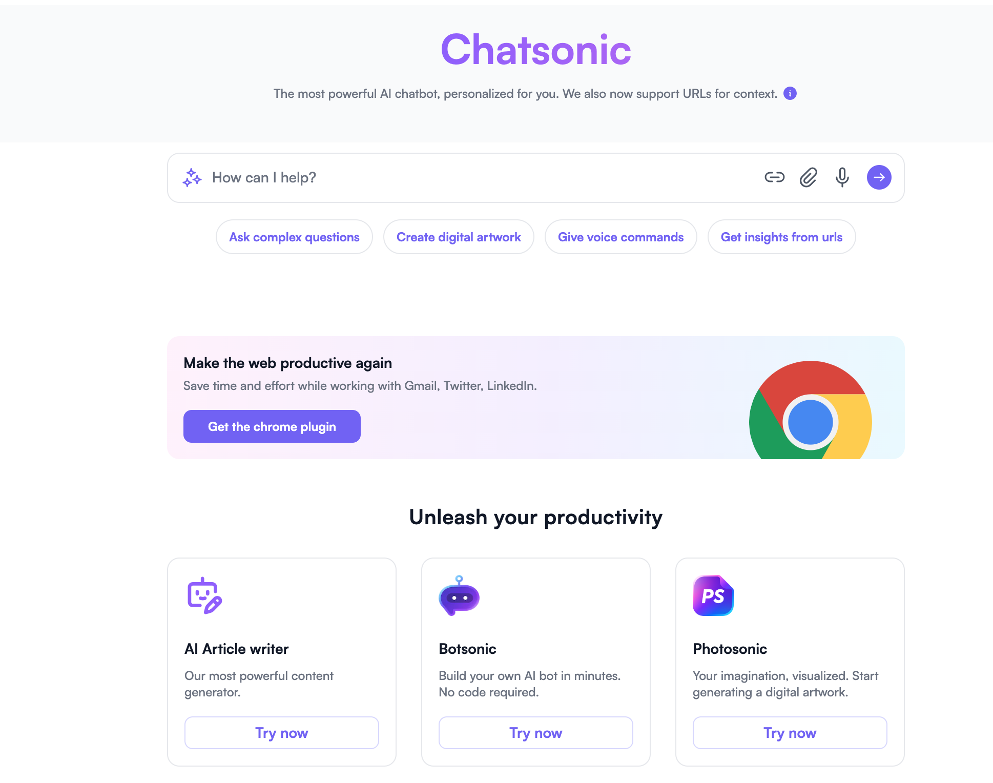 ChatSonic as a ChatGPT alternative for writing