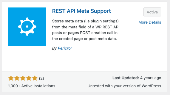 REST API Meta Support