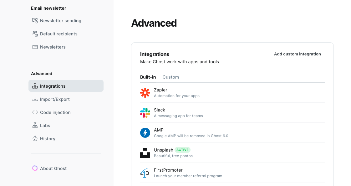Connect to Ghost Blog