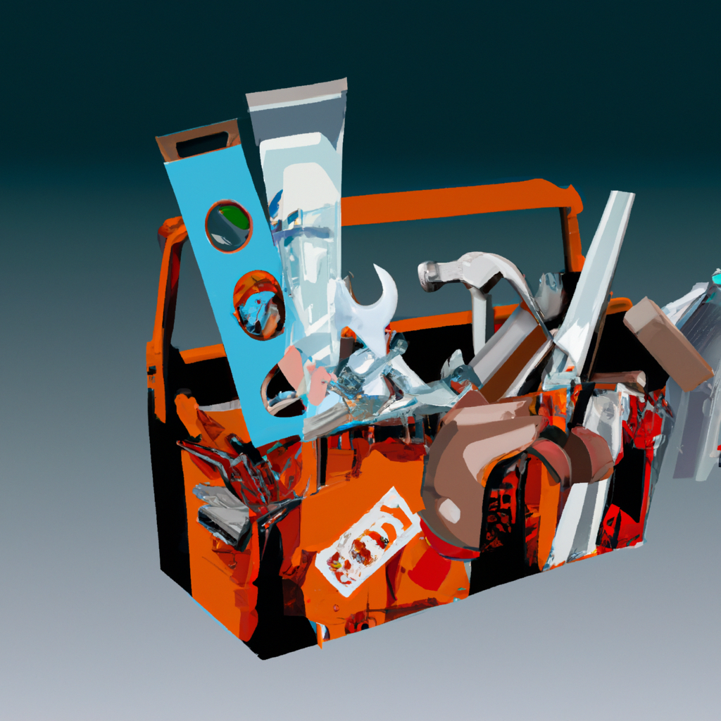 A toolbox with various tools, symbolizing the tools and services for plumbers' SEO.
