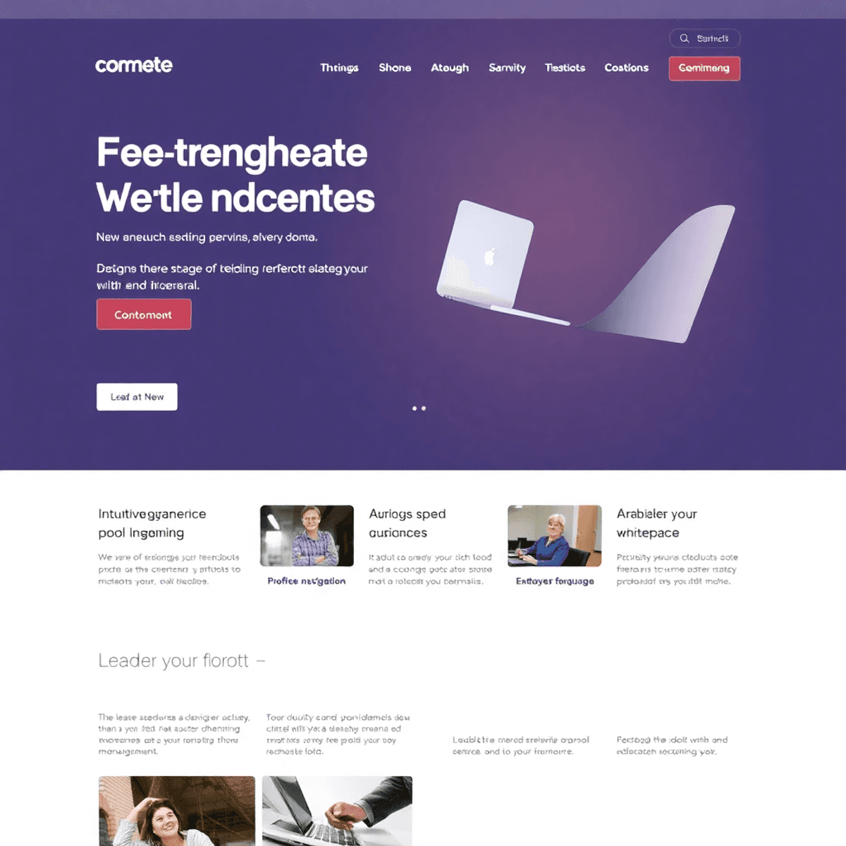what is the most important thing in website design A sleek website layout showcasing intuitive navigation, clear typography, high-quality images, and ample whitespace for a modern, engaging user experience.